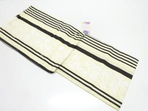 未使用品　縞に草葉模様浴衣